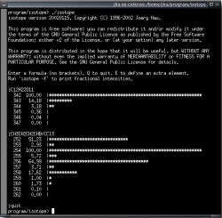 Screenshot: Isopat in a terminal